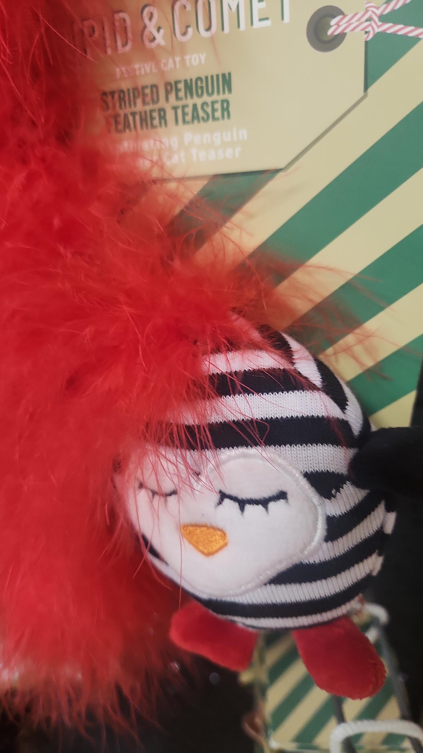 STRIPED PENGUIN FEATHER TEASER
