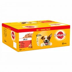 Pedigree Dog Pouches Mixed Selection in Jelly 80 Mega Pack, 100g