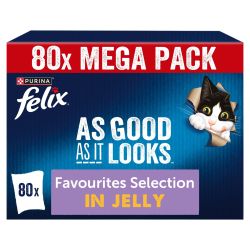 FELIX As Good As it Looks Favourites Selection Wet Cat Food 80pk, 85g