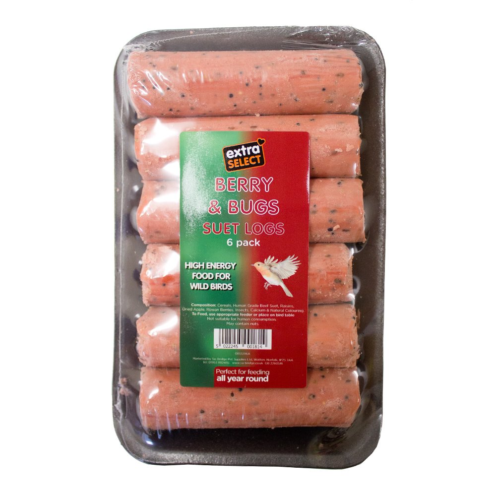 Extra Select Suet Logs Berry & Bugs 6 PK