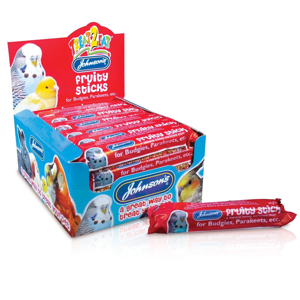 Johnsons Treat 2 Eat Budgie/Parakeet Fruity Sticks
