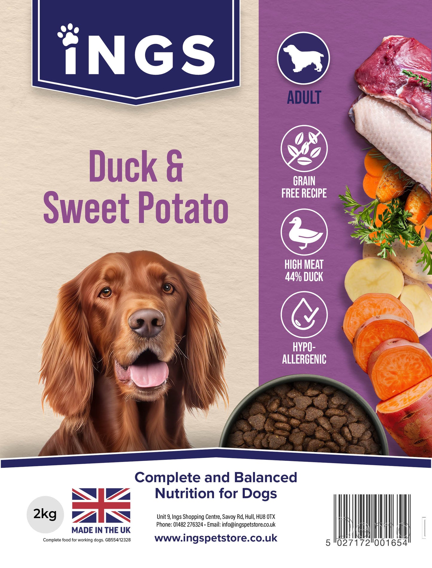 GRAIN FREE DUCK & POTATO 12KG