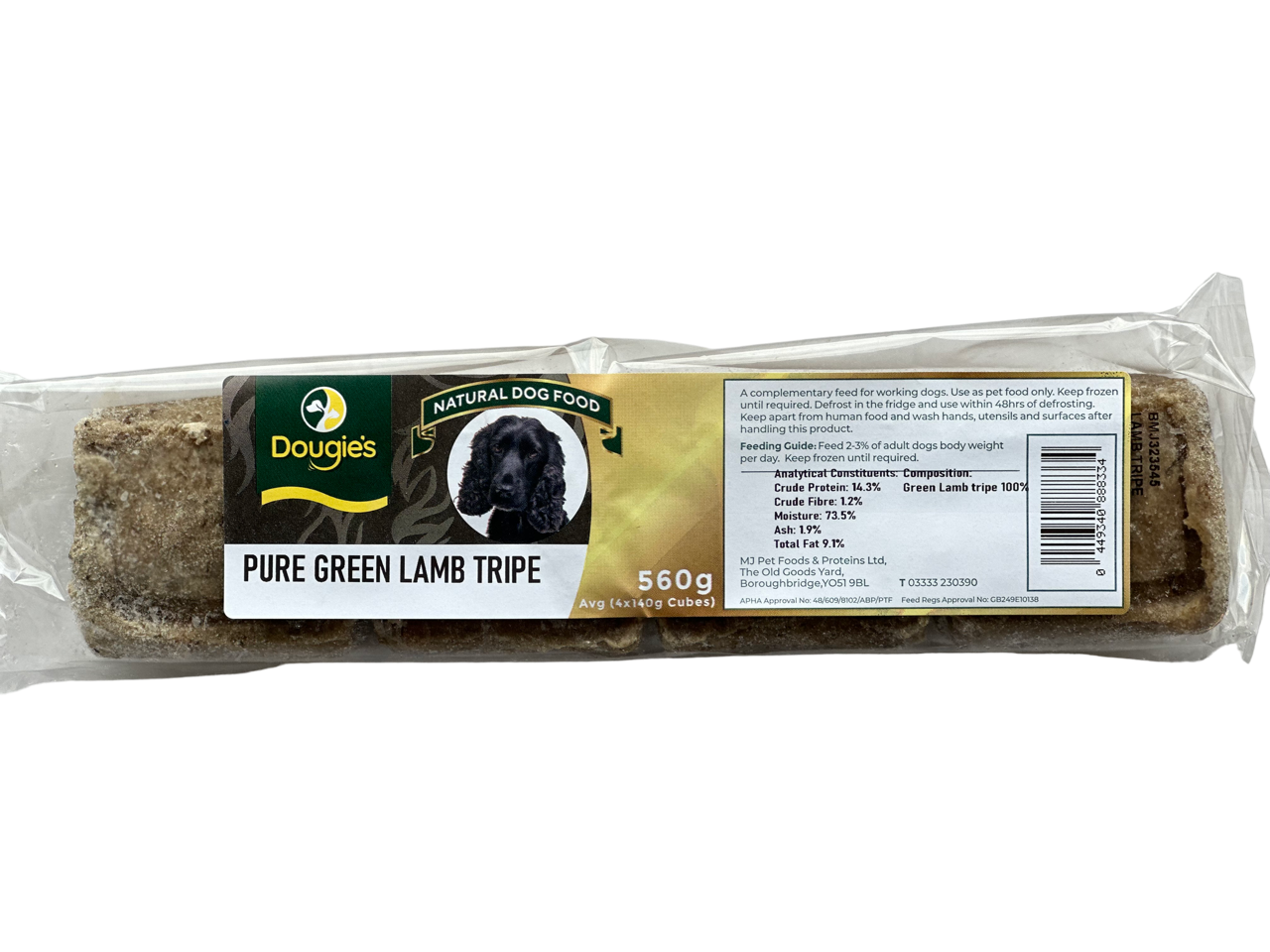 PURE GREEN LAMB TRIPE 560G