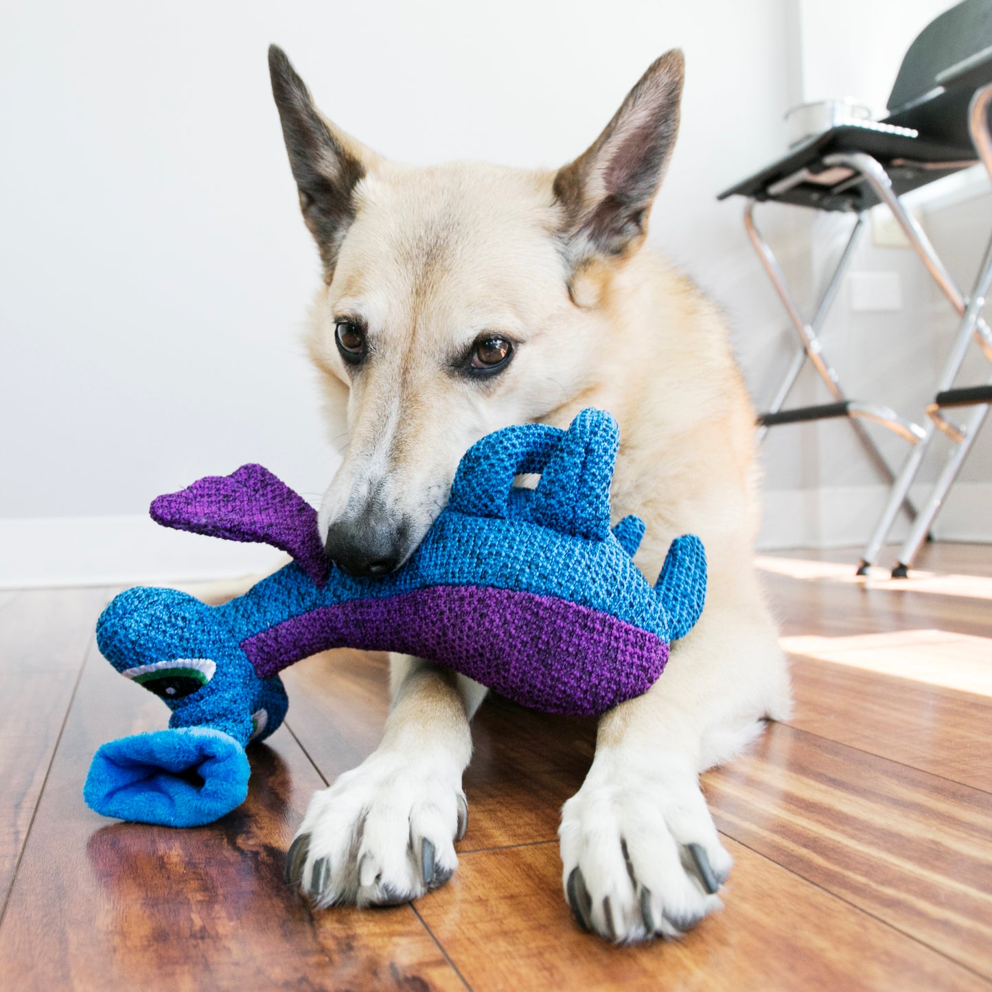 KONG Woozles Blue Medium