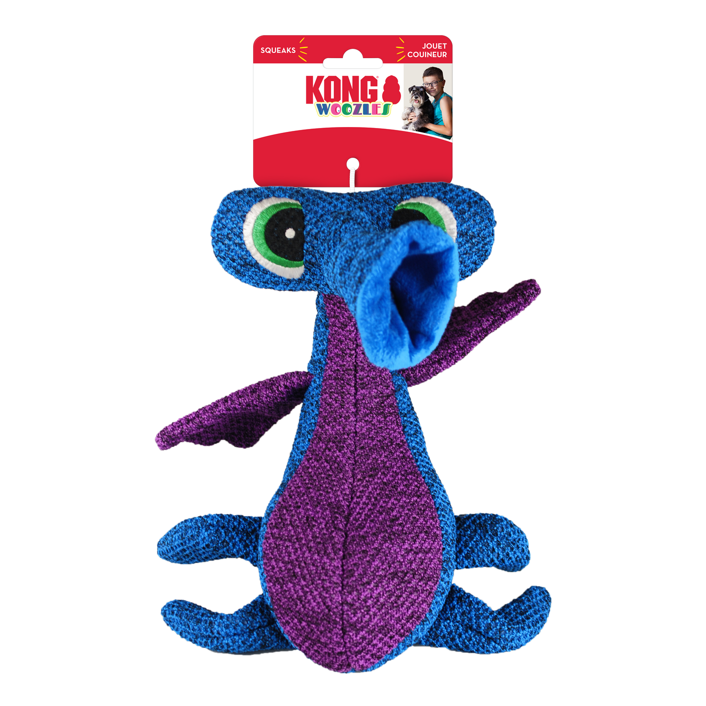 KONG Woozles Blue Medium