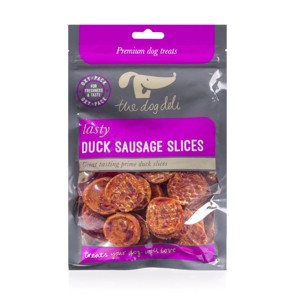 DOG DELI 100G DUCK SAUSAGE SLICE