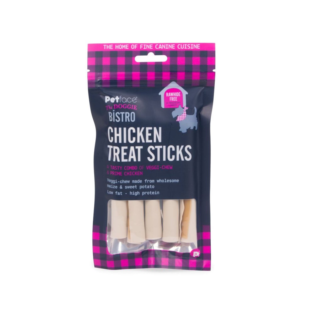 DOGGIE BISTRO 100G CHICKEN TREAT STICKS