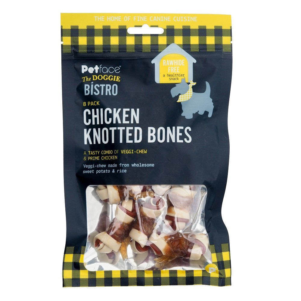 DOGGIE BISTRO 8 PCS CHICKEN KNOTTED BONE