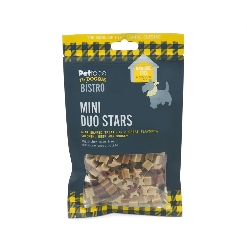 DOGGIE BISTRO 125G MINI DUO STARS