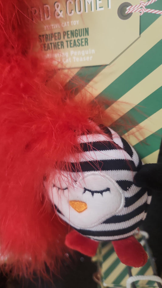 STRIPED PENGUIN FEATHER TEASER