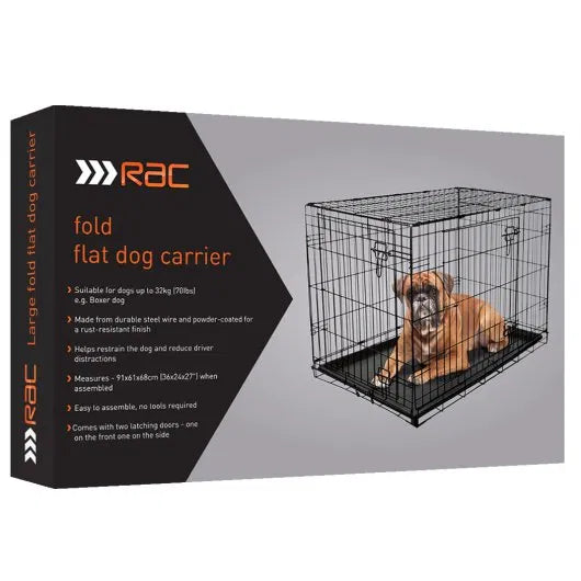 RAC Metal Fold Flat Crate With Plastic Tray Medium 75x54x47cm