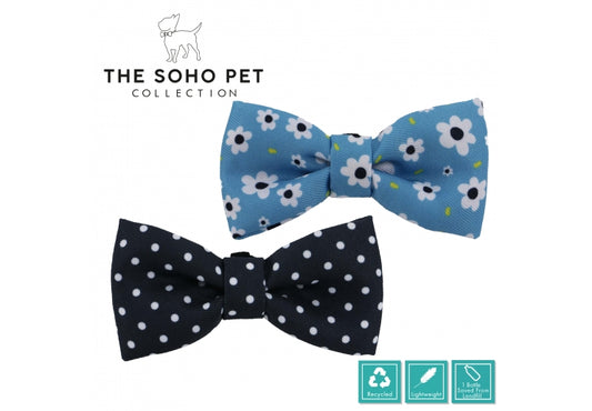 DAISY/POLKA PATTERNED BOW TIE (2 PER PACK)