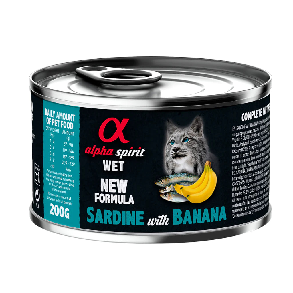 Sardine With Banana Complete Wet Food Can For Cats 200G