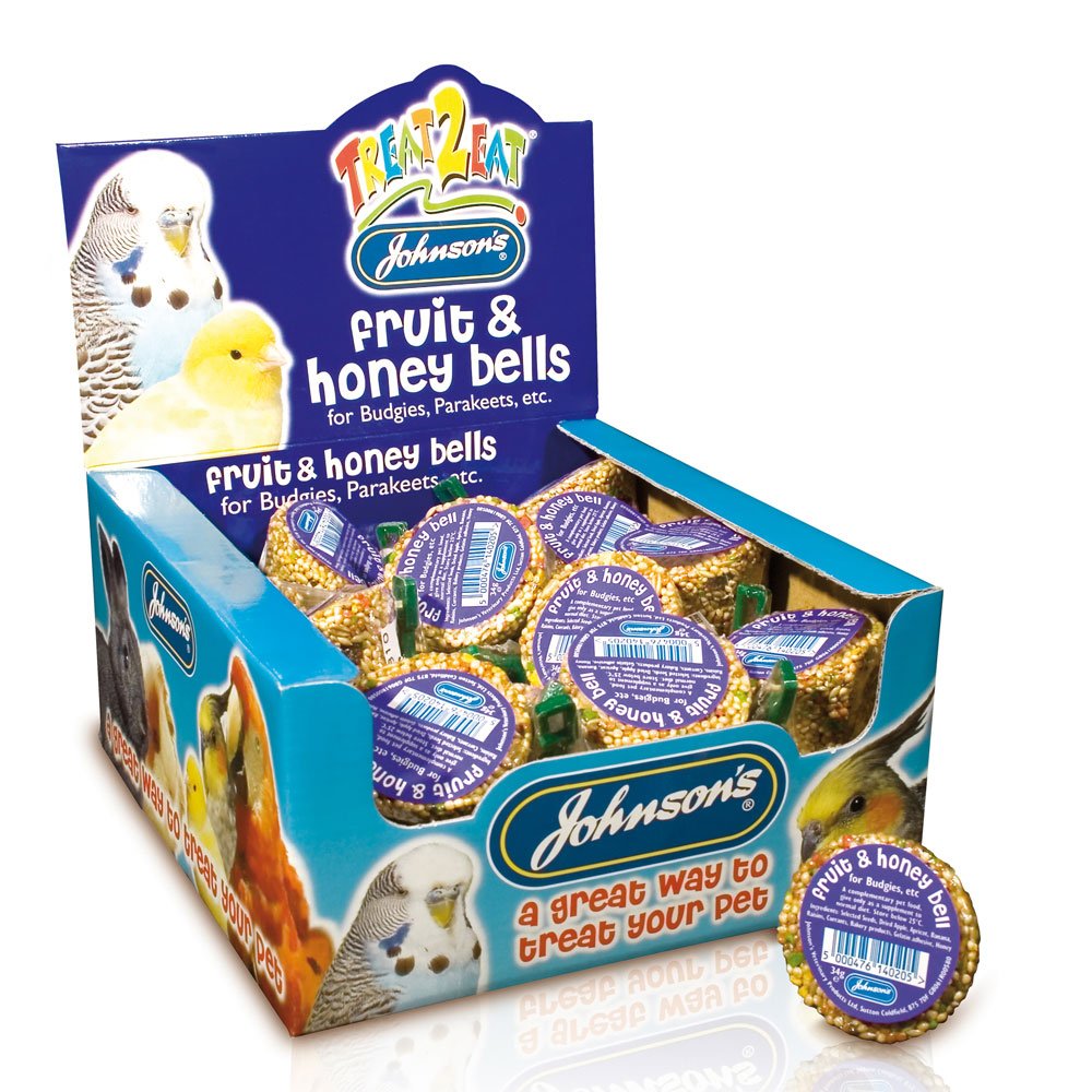 Johnsons Treat 2 Eat Fruit & Honey Bells For Budgies