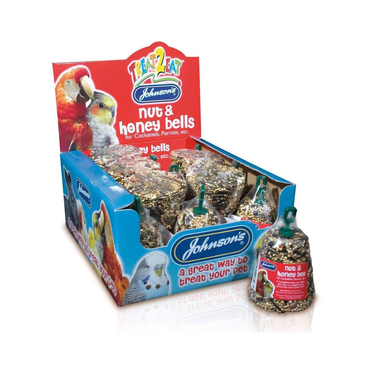 Johnsons Treat 2 Eat Nut & Honey Bells For Cockatiels