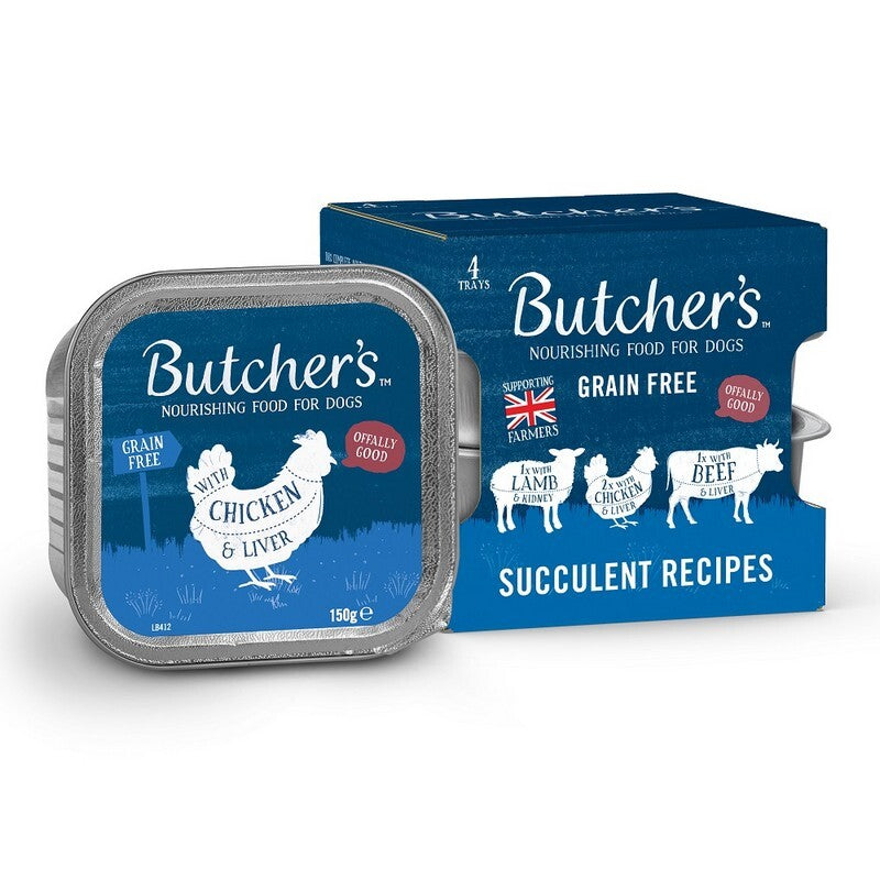 Butcher's Grain Free Succulent Recipes Foils 150g x 4