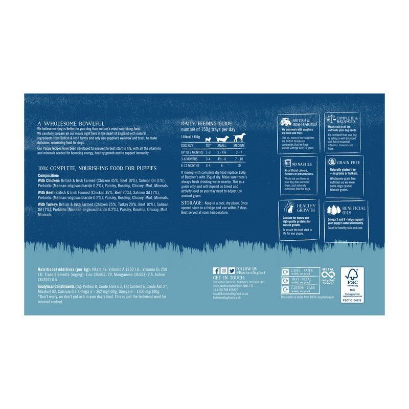 Butcher's Grain Free Puppy Perfect Foils 150g x 24