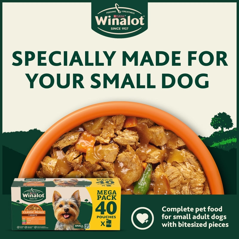 Winalot Small Dog Classic Meals in Gravy 85g x 40