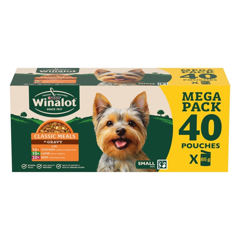 Winalot Small Dog Classic Meals in Gravy 85g x 40