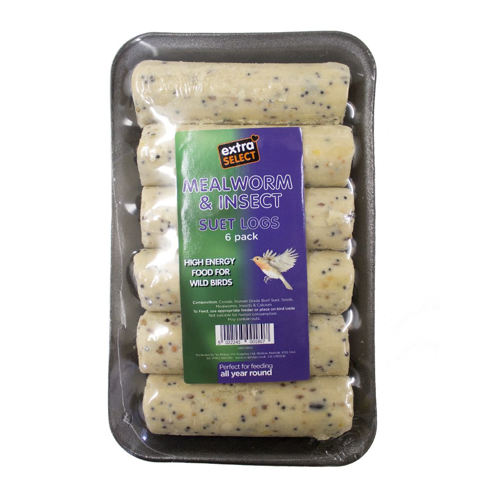 Extra Select Suet Logs Insect & Mealworm 6PK