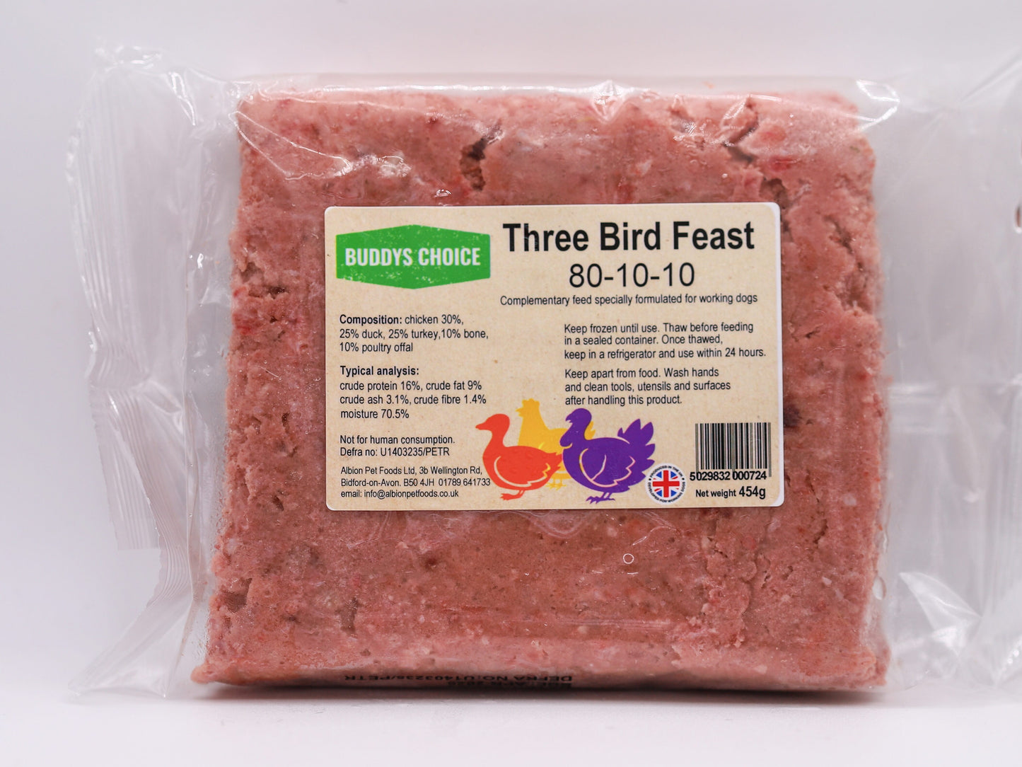 BUDDYS CHOICE THREE BIRD FEAST 454G X 12