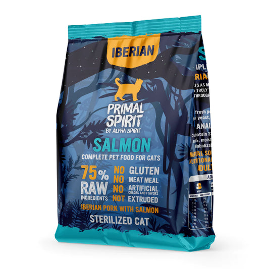 Iberian Salmon Complete Dry Cat Food For Sterilised Cats (1kg)