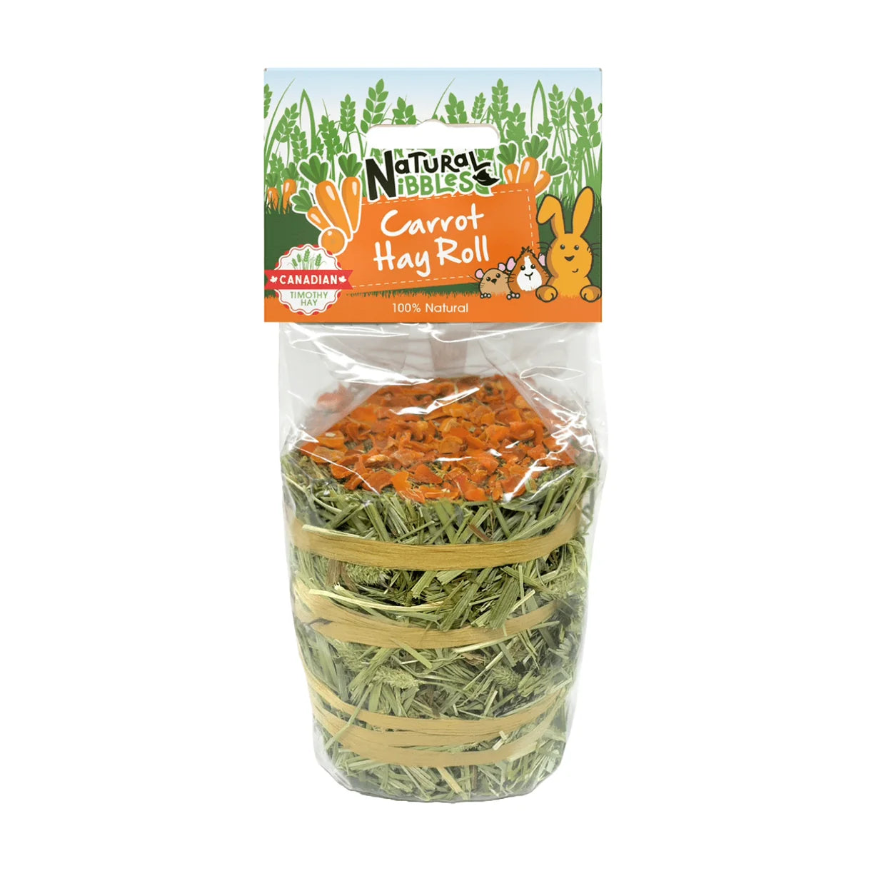 Natural Nibbles Carrot Timothy Hay Roll 100g