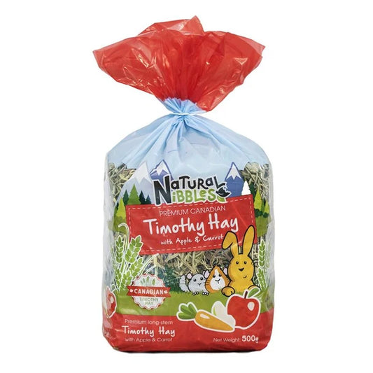 Natural Nibbles Canadian Timothy Hay with Apple & Carrot 500g