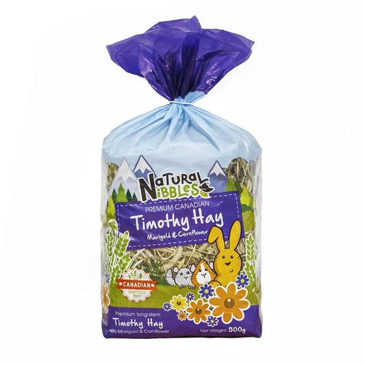 Natural Nibbles Canadian Timothy Hay with Marigold & Cornflower 500g